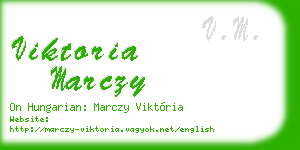 viktoria marczy business card