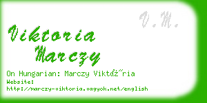 viktoria marczy business card